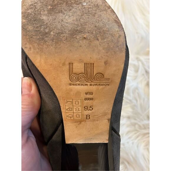 Belle by Sigerson Morrison Vero Cuoio grey suede booties 9.5B - Picture 6 of 8